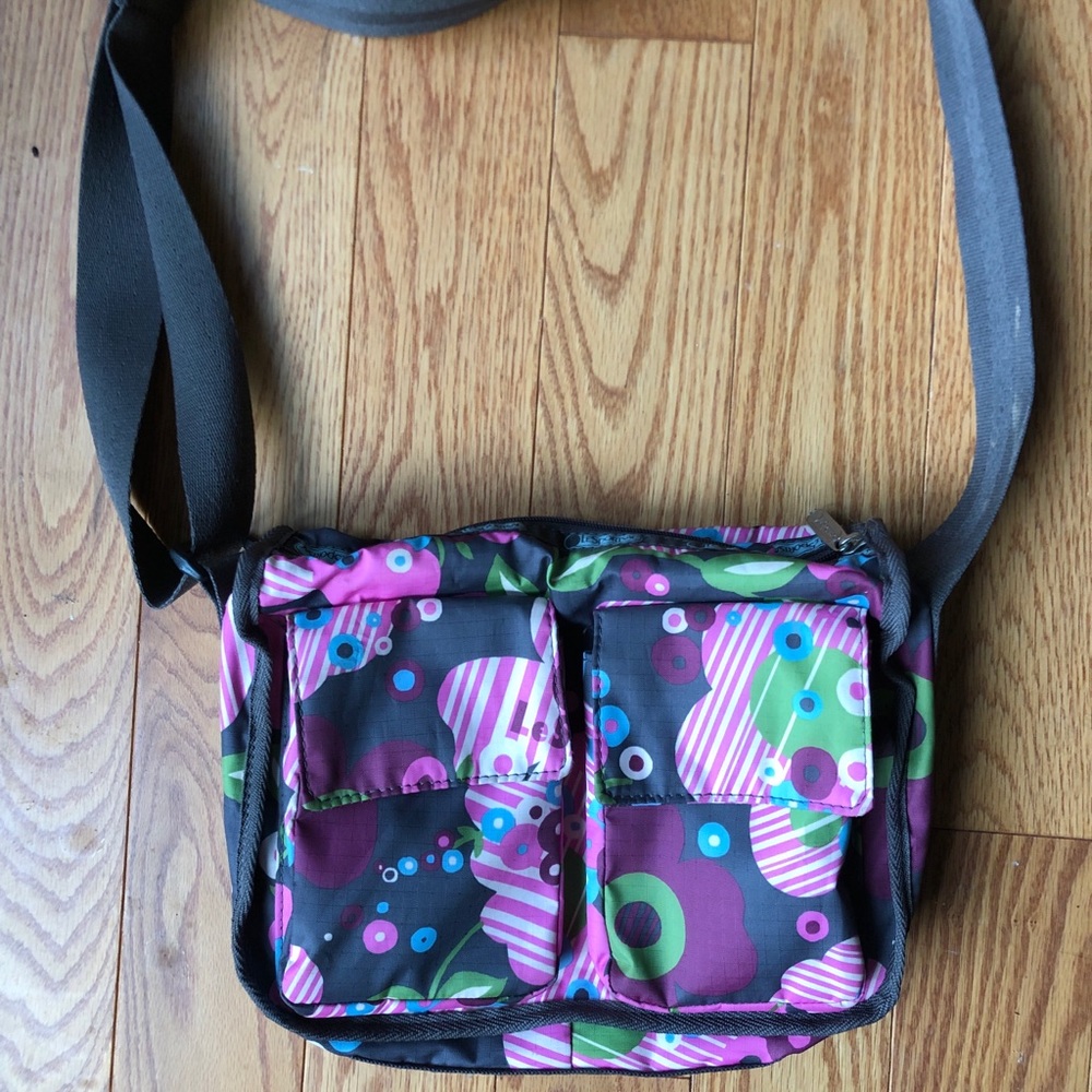 LeSportsac floral messenger bag